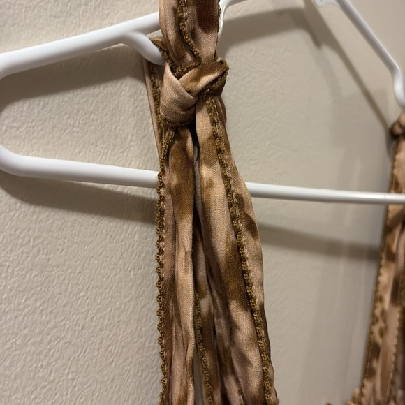 Especia - Anthropologie - Elegant Brown Maxi Dress - large - tie straps - Picture 6 of 7
